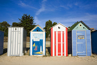 cabines de la plage de La Boirie à Saint-Denis d'Oléron