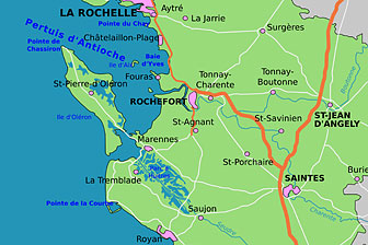 carte de la Charente-Maritime