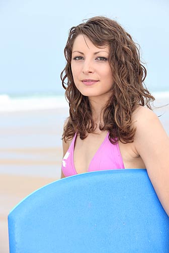 surf sur la plage